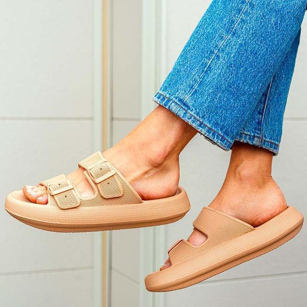 Damskie Letnie Ortopedyczne Podwójny Pasek Komfortowe Klapki