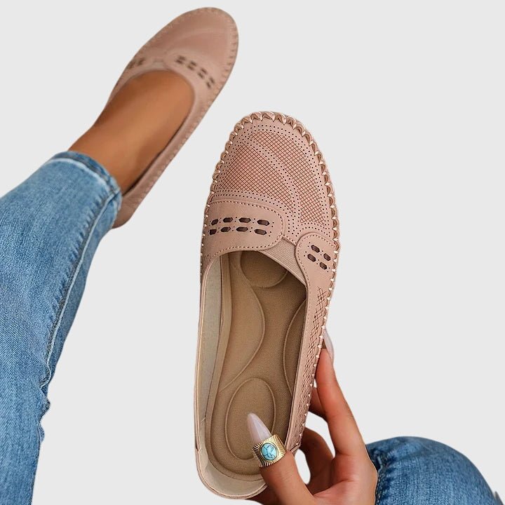 Damskie Letnie Ortopedyczne Wsuwane Perforowane Mokasyny