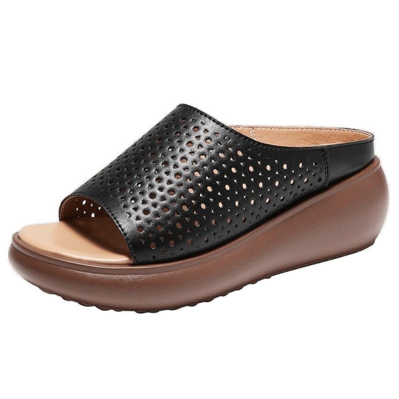 Damskie Letnie Sandały Platformowe Wsuwane z Odkrytymi Palcami