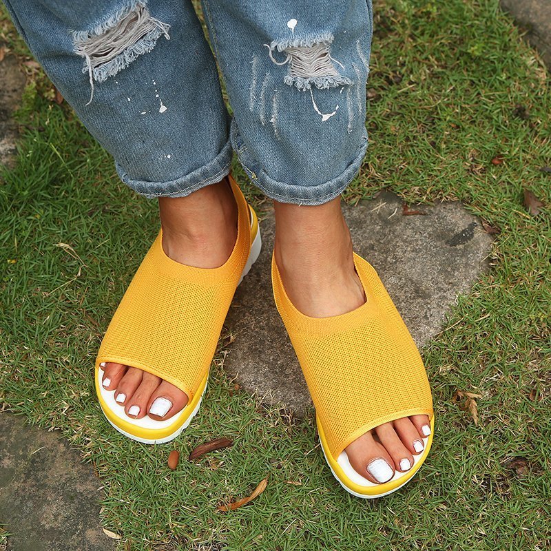 Damskie Letnie Sandały Platformowe z Paskiem na Piętę