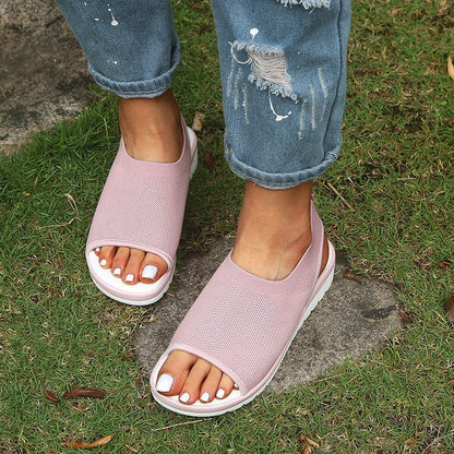 Damskie Letnie Sandały Platformowe z Paskiem na Piętę