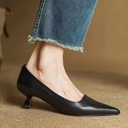 Damskie Letnie Skóra Eleganckie Klasyczne Szpiczasty Nosek Szpilki