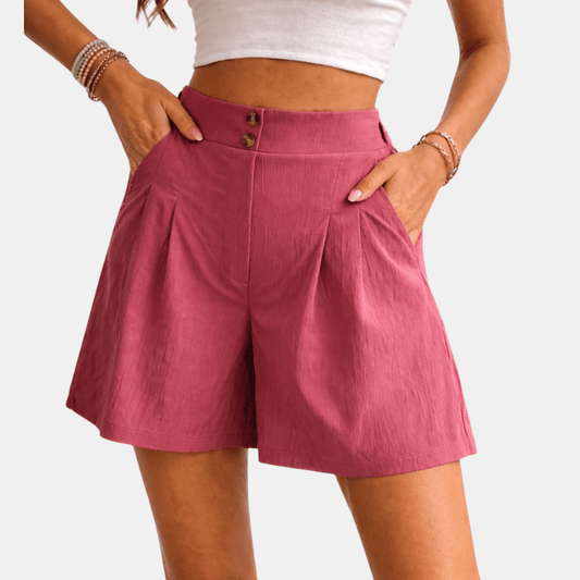 Damskie Letnie Zakładki Kieszenie Szorty