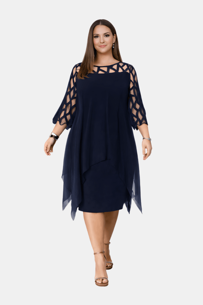 Robe de soirée élégante en dentelle grande taille pour l'été (Femme)