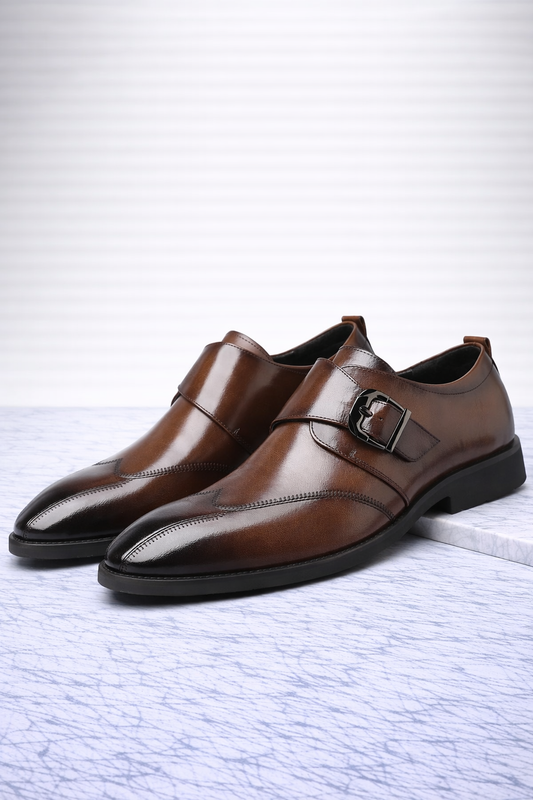 Eleganckie Skórzane Buty z Klamrą na Wiosnę (Męskie)