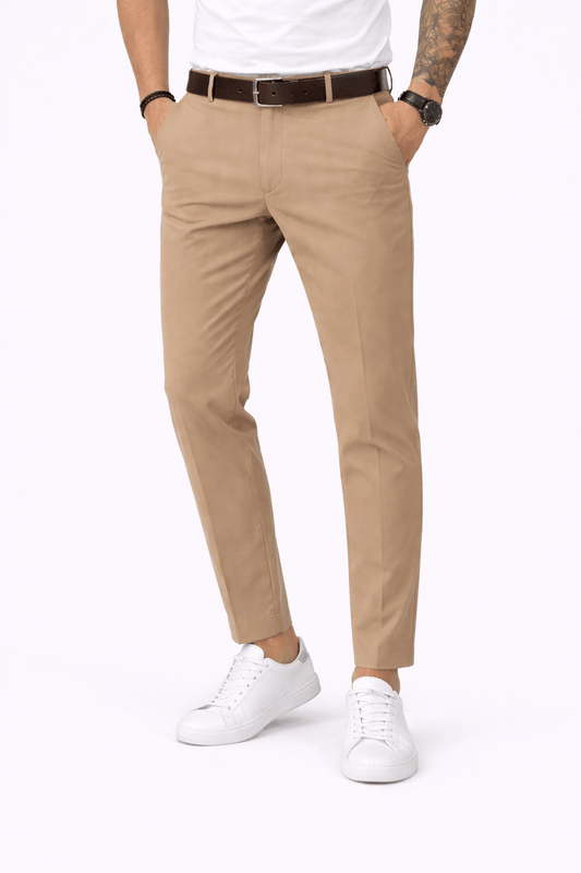 Elegante Slim Fit Chino Broek voor de Zomer (Heren)
