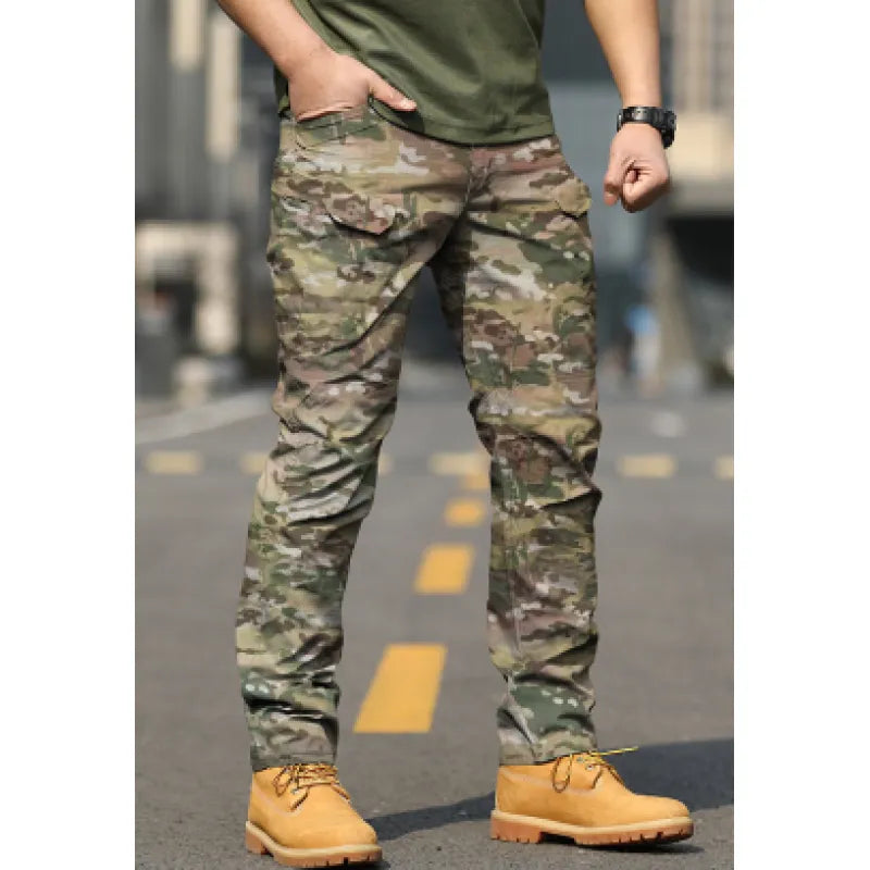 Spodnie taktyczne z wieloma kieszeniami dla mężczyzn