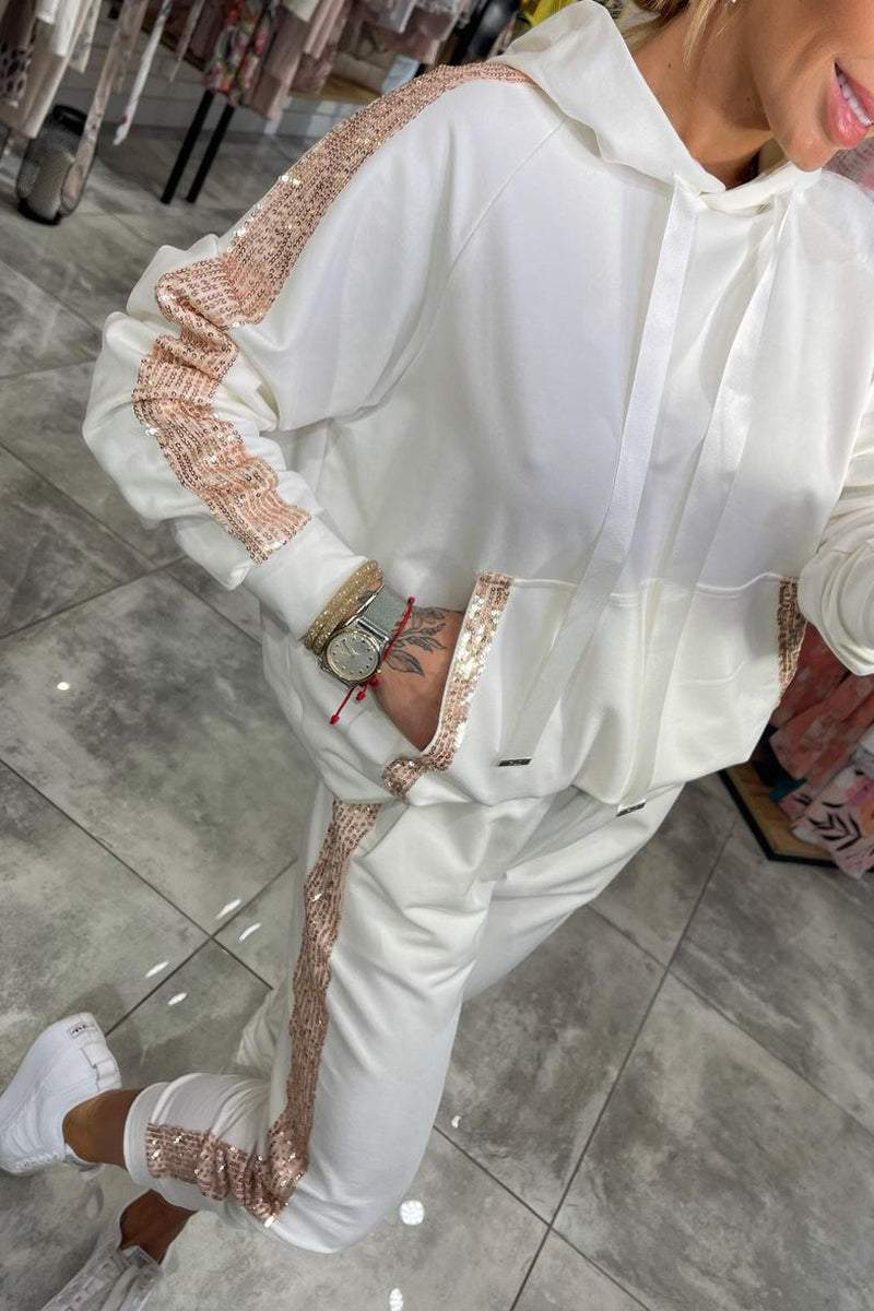 Ciepły Zimowy Zestaw Damski – Sweterek i Spodnie (Damski)