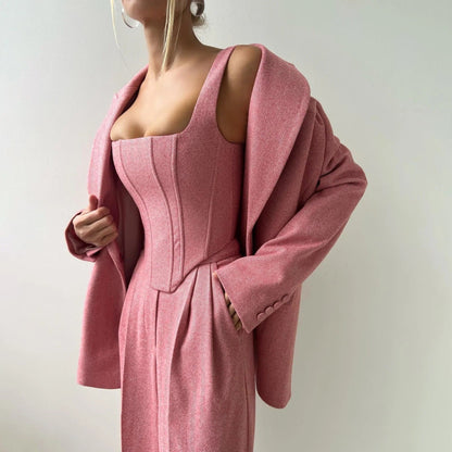 Trzyczęściowy komplet premium z marynarką dla kobiet