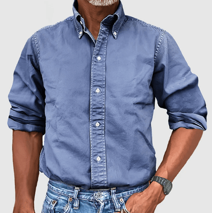 Chemise classique à manches longues pour hommes