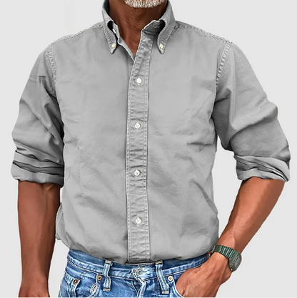 Chemise classique à manches longues pour hommes