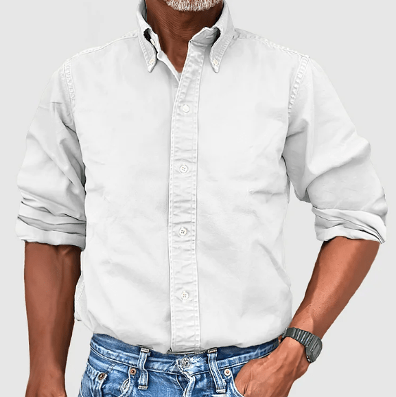 Chemise classique à manches longues pour hommes