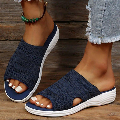 Sandales confortables en matériau élastique pour le printemps (Femme)