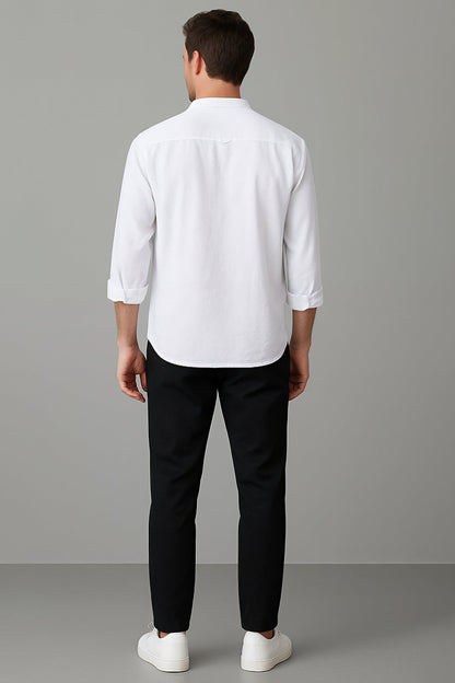 Koszula ze Stójką | Enzo – Biała