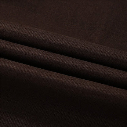 Close-up of dark brown fabric with visible texture