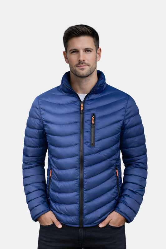 Lekka Pikowana Kurtka Wiosenna z Kapturem (Męska)