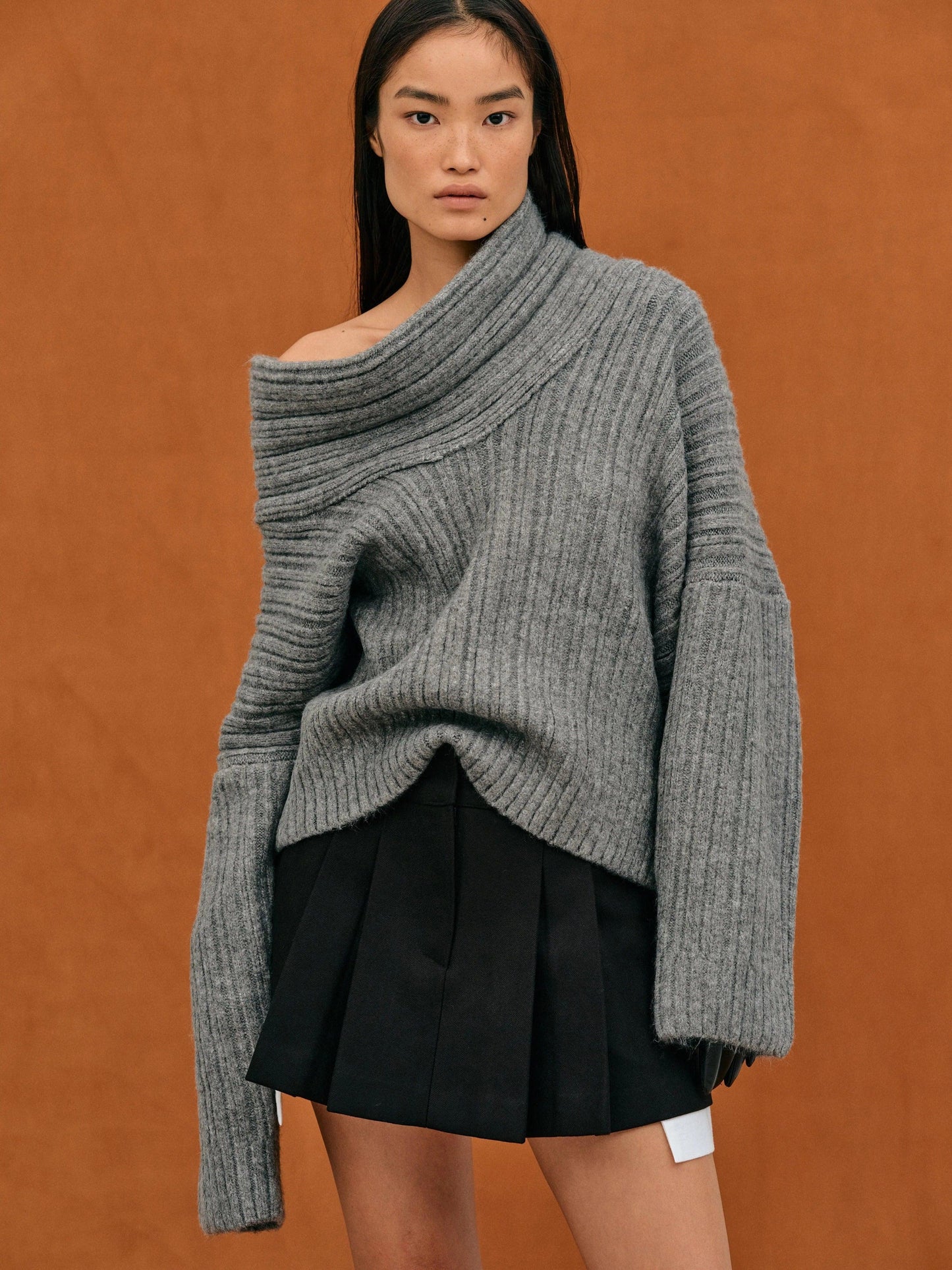 Pull en tricot ample premium pour femmes