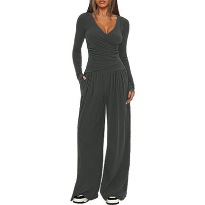 Luźny Zestaw z Szerokimi Spodniami (Damskie)