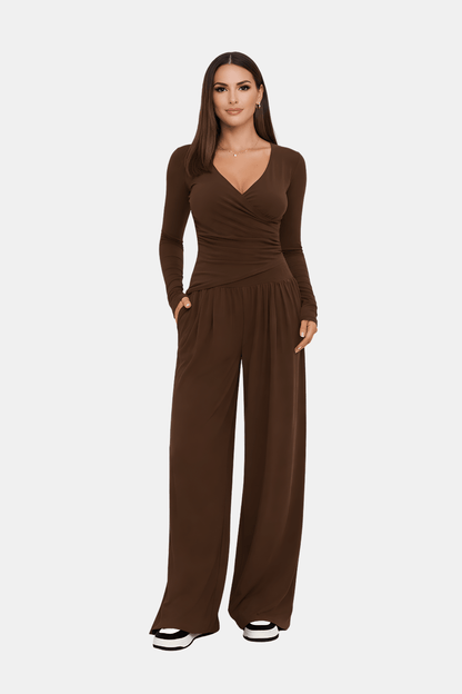 Luźny Zestaw z Szerokimi Spodniami (Damskie)