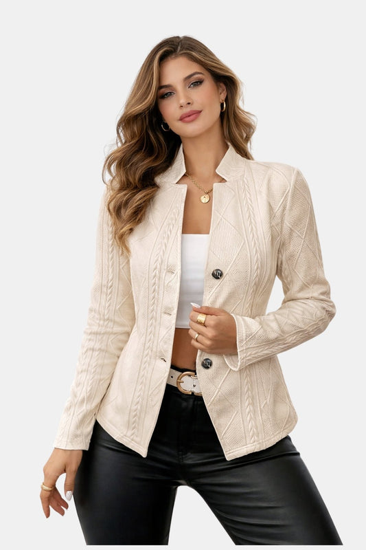 Marynarka Elegancka Wiosenna Teksturowana (Damskie)