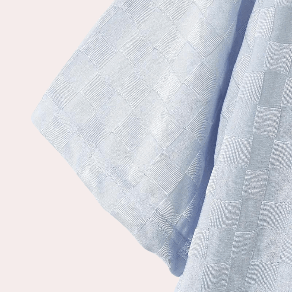 Męska Letnia Teksturowana Dopasowana Krótki Rękaw Koszulka Polo