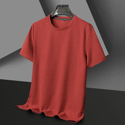 Męski Letni Waflowy Dzianinowy Krótki Rękaw T-Shirt