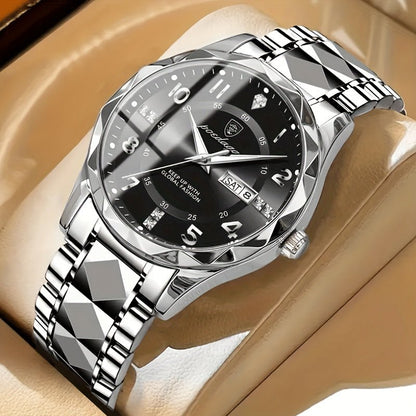 Męski Letni Zegarek Tytanowy Wodoodporny Wielofunkcyjny Sportowy