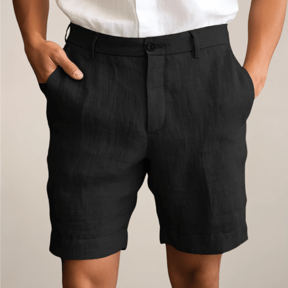 Męskie Letnie Casual Linen Lekkie Szorty