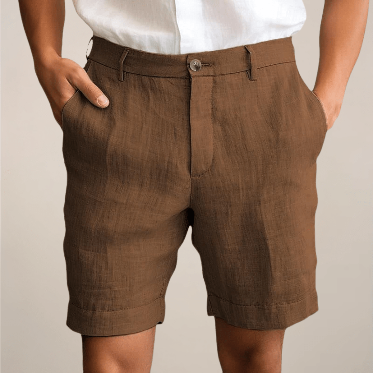 Męskie Letnie Casual Linen Lekkie Szorty
