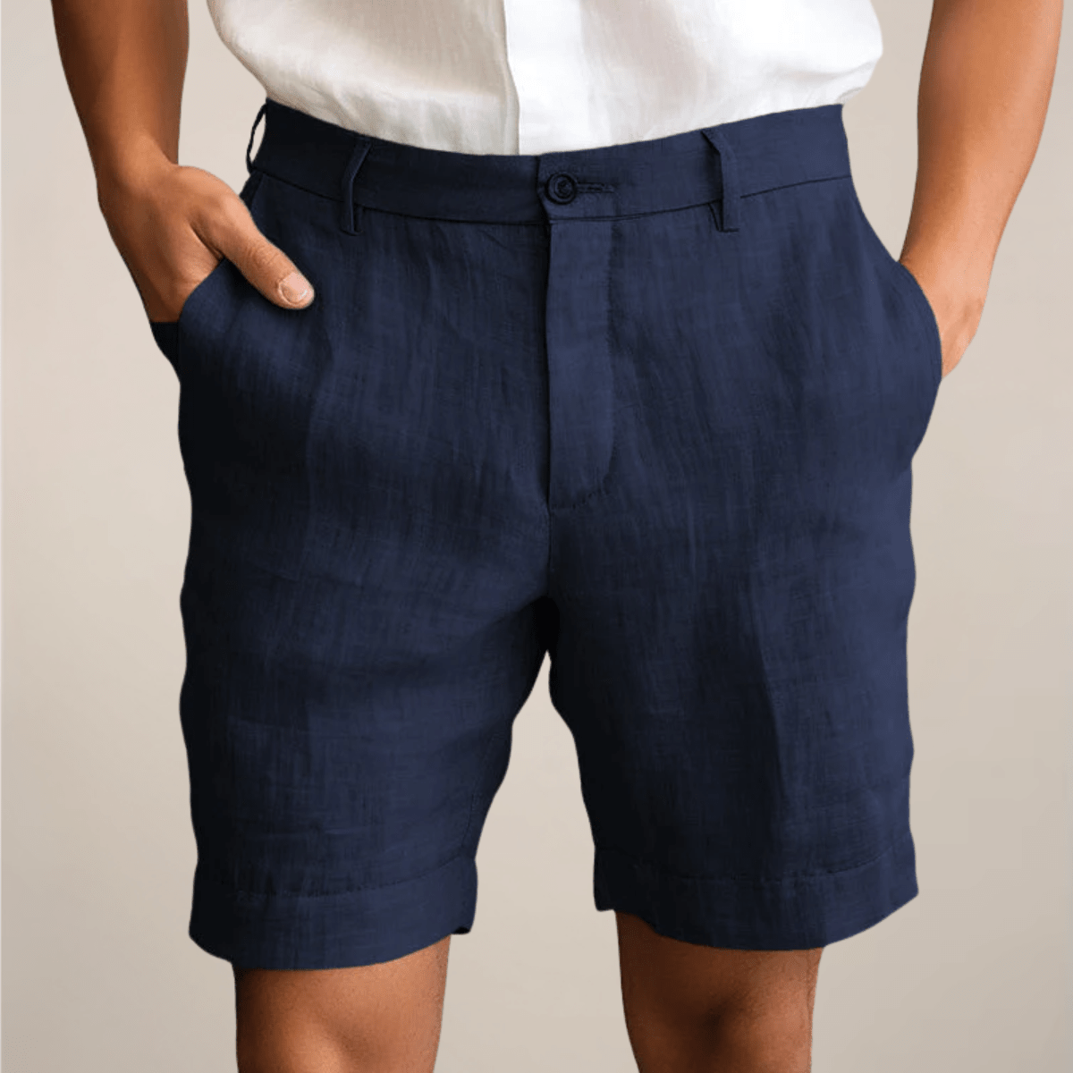 Męskie Letnie Casual Linen Lekkie Szorty