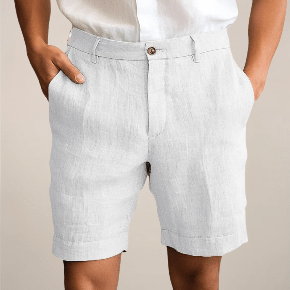 Męskie Letnie Casual Linen Lekkie Szorty