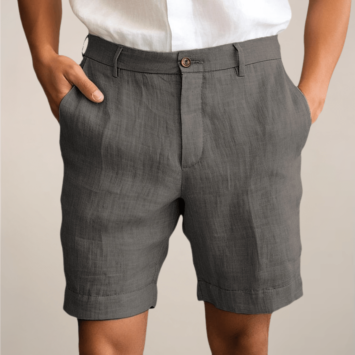 Męskie Letnie Casual Linen Lekkie Szorty