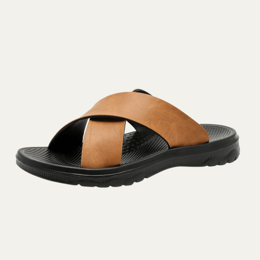 Męskie Letnie Casual Minimalistyczne Skórzane Klapki