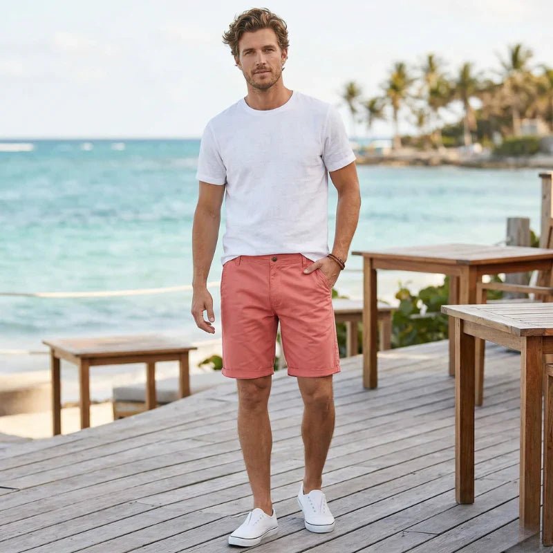 Męskie Letnie Guzik Kieszenie Szorty