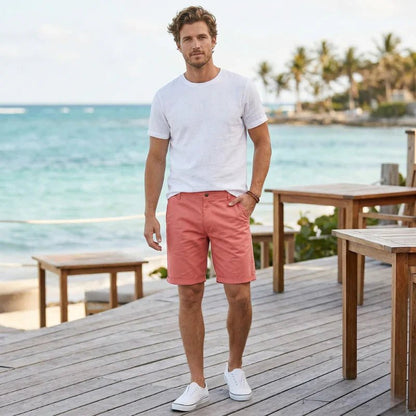 Męskie Letnie Guzik Kieszenie Szorty