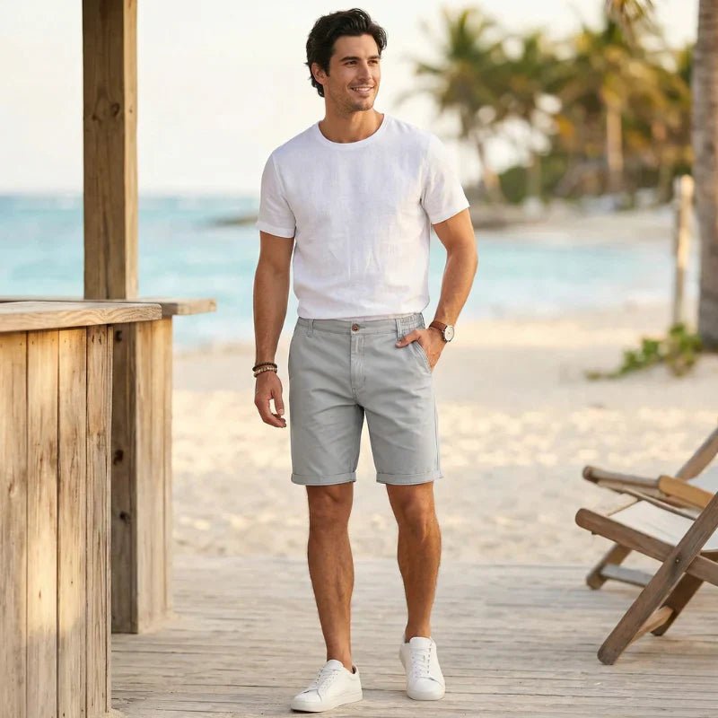 Męskie Letnie Guzik Kieszenie Szorty