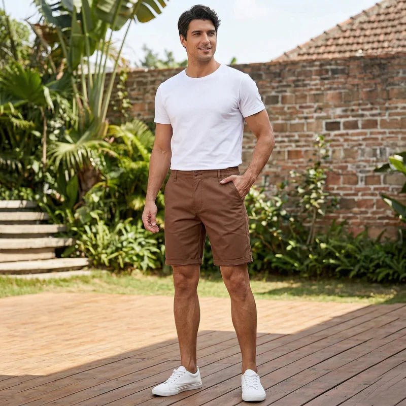 Męskie Letnie Guzik Kieszenie Szorty