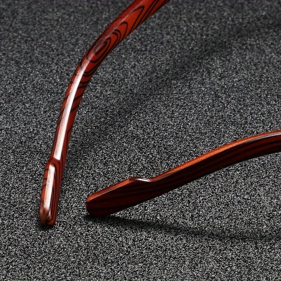 Męskie Letnie Kwadratowe Metalowe Okulary Przeciwsłoneczne