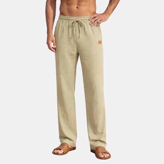 Męskie Letnie Luźne ze Sznurkiem Spodnie