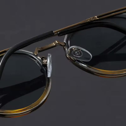 Męskie Letnie Okrągłe Klasyczne Okulary Przeciwsłoneczne