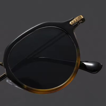 Męskie Letnie Okrągłe Klasyczne Okulary Przeciwsłoneczne