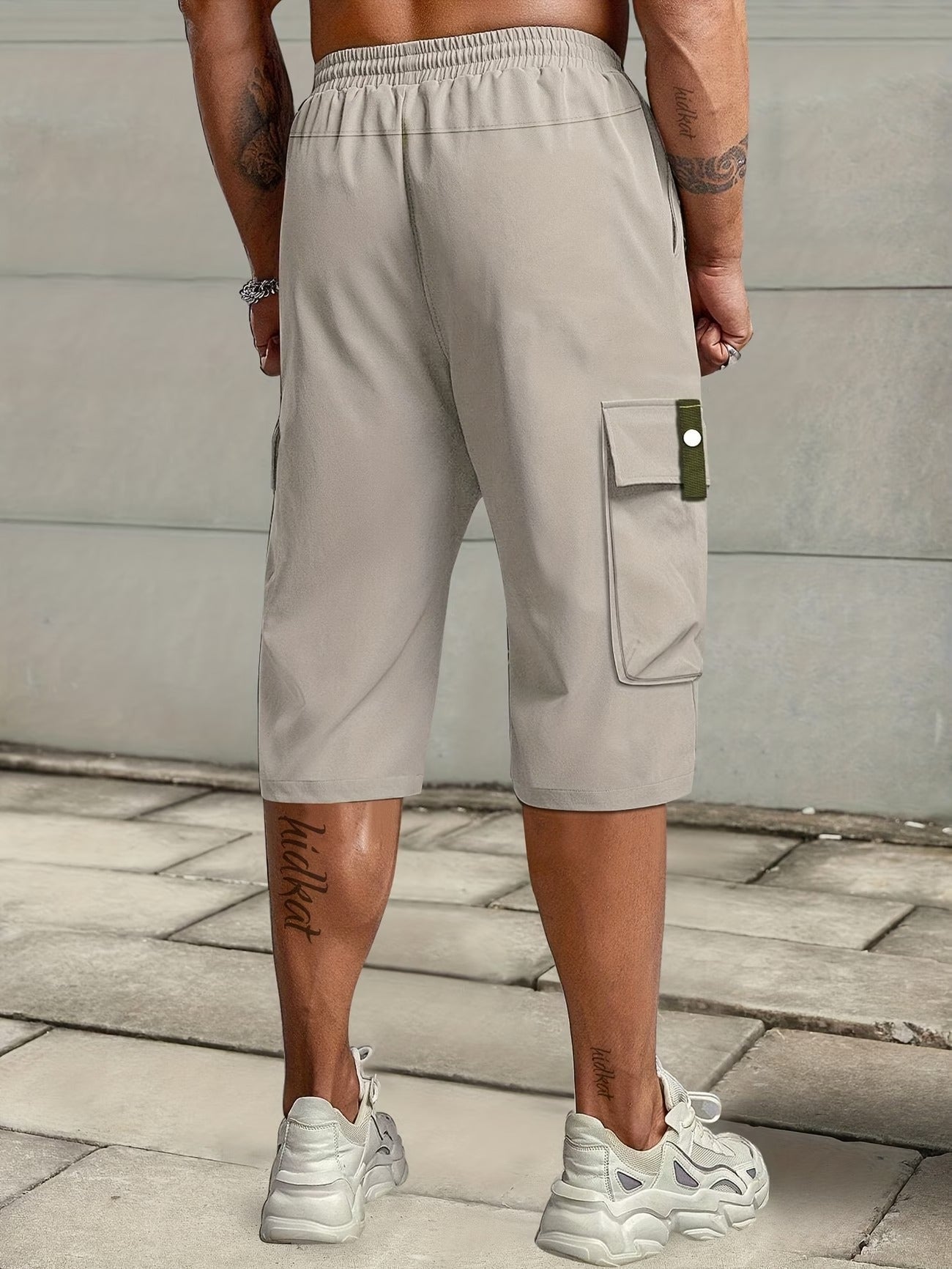 Męskie Letnie Szorty Cargo Casual Ze Sznurkiem I Kieszeniami
