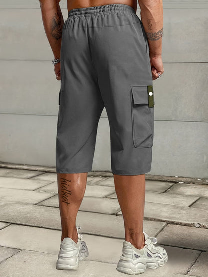 Męskie Letnie Szorty Cargo Casual Ze Sznurkiem I Kieszeniami