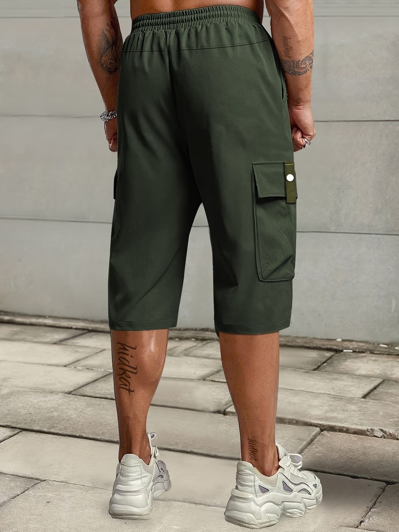 Męskie Letnie Szorty Cargo Casual Ze Sznurkiem I Kieszeniami