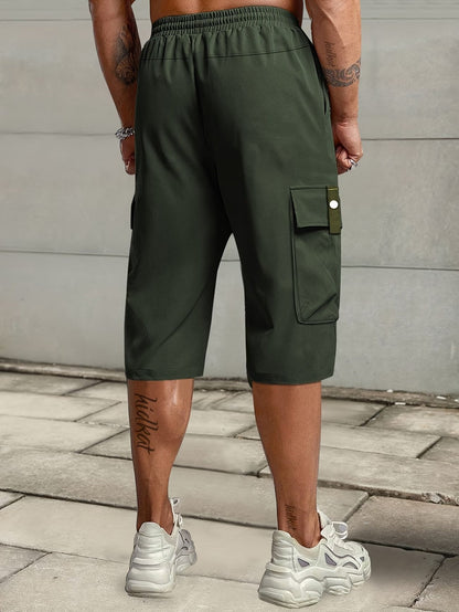 Męskie Letnie Szorty Cargo Casual Ze Sznurkiem I Kieszeniami
