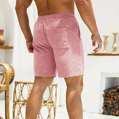 Męskie Letnie Sztruksowe Casual Na Sznurek Szorty