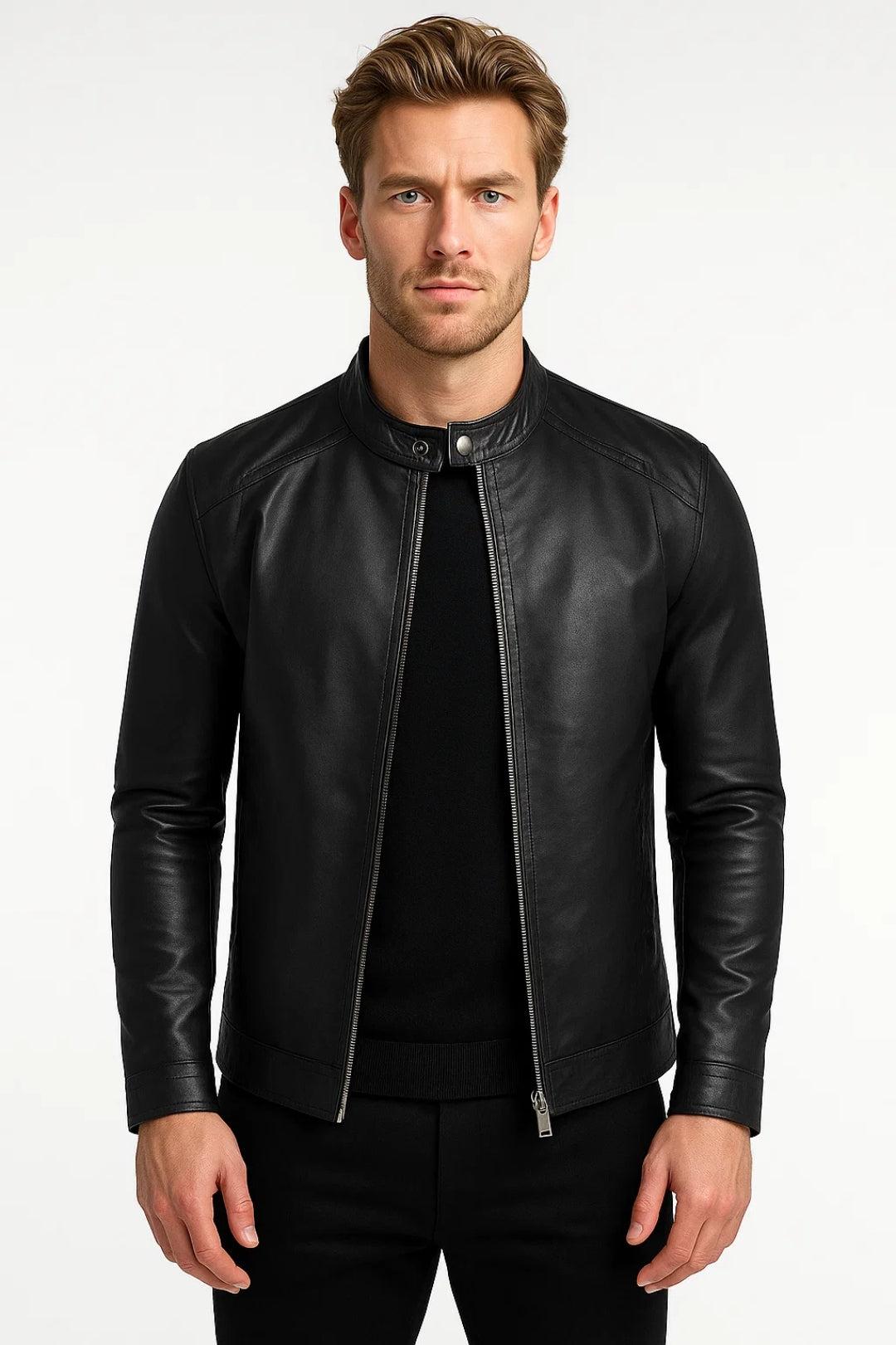 Veste minimaliste zippée – style printanier (Homme)