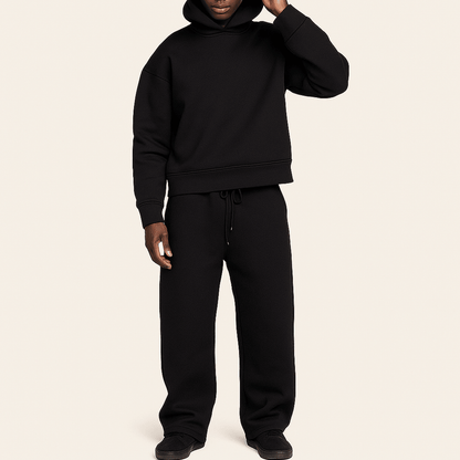 Oversize Zimowy Komplet Dwuczęściowy z Kapturem (Męski)