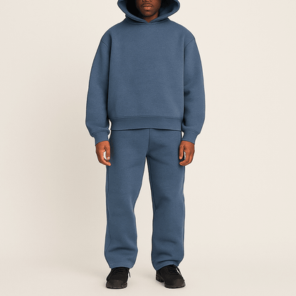 Oversize Zimowy Komplet Dwuczęściowy z Kapturem (Męski)