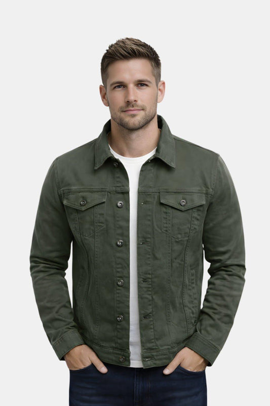 Veste en jean personnalisée de printemps avec doublure chaude (Homme)